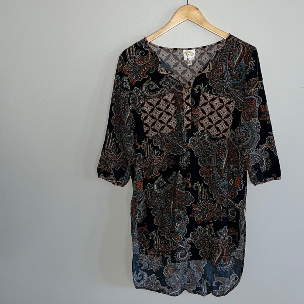 Fig And Flower Tunic Top